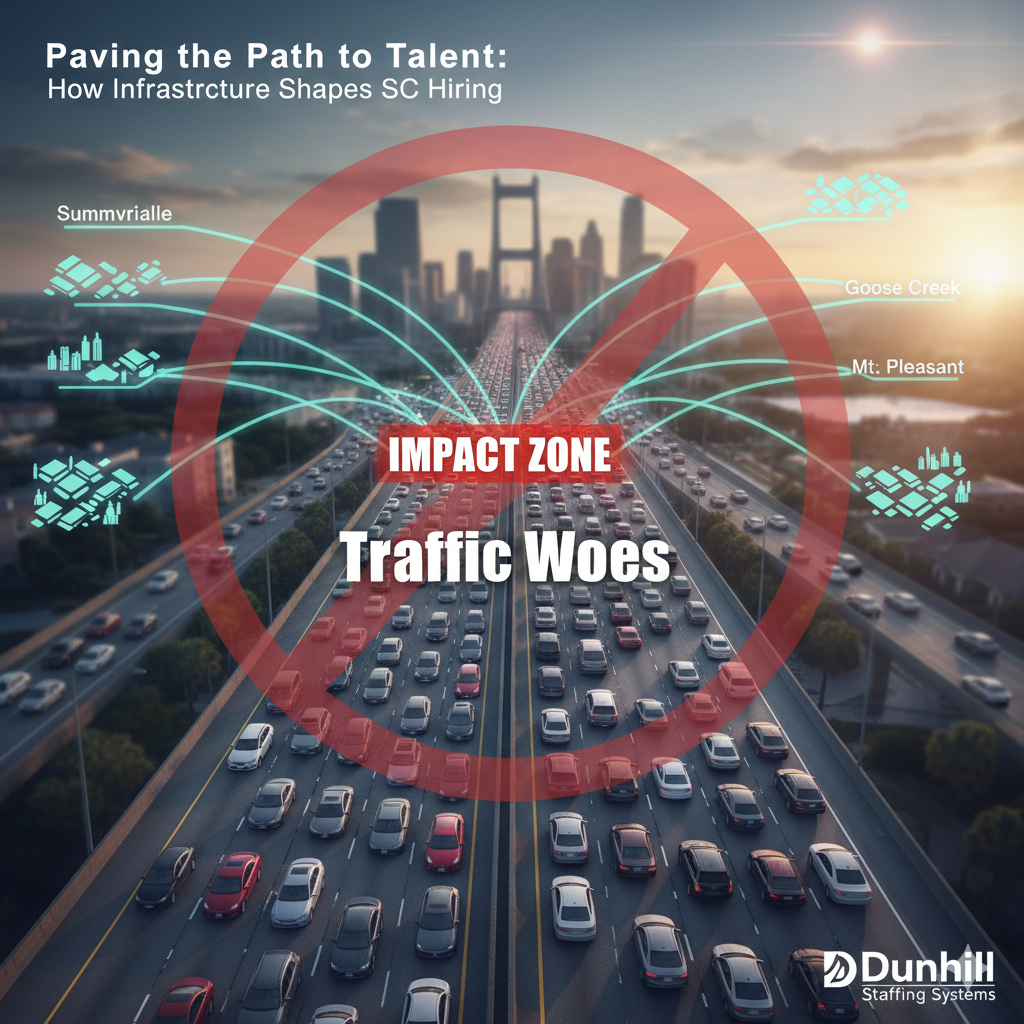 At Dunhill Staffing Systems, a leading lowcountry staffing agency, we can help you navigate Charleston's traffic whoas.